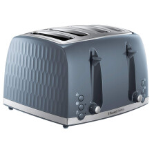 Russell Hobbs Honeycomb 4 Slice Toaster (Independent & Extra wide slots with high lift, 6 Browning levels, Frozen/Cancel/Reheat function, Removable