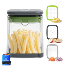 Ibergrif M523 Potato Chipper Chip Cutter, 3 in 1 Potato Cutter, Fast Chip Maker for French Fries, 700ml Chip Maker for Carrots, Apples, Courgette,