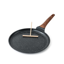 Kordisen Crepe Pan Nonstick, 30cm Dosa Pan with Spreader, Granite Coating Pancake Flat Skillet for Stove Top, Induction Compatible, PFOA Free