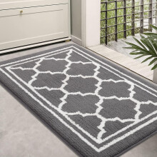 Homaxy Washable Door Mats Indoor, Dirt Trapper Mat Absorbent Non-Slip Low Profile Doormat for Entrance, Inside, Kitchen, Front Back Door, Pets and