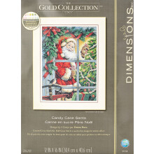 Dimensions 8734 Gold: Counted Cross Stitch: Candy Cane Santa