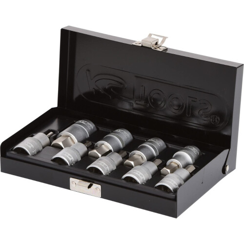 KS Tools 911.1321 Hex Bit Socket Set (9 Pieces) 1/2-inch 4-17mm