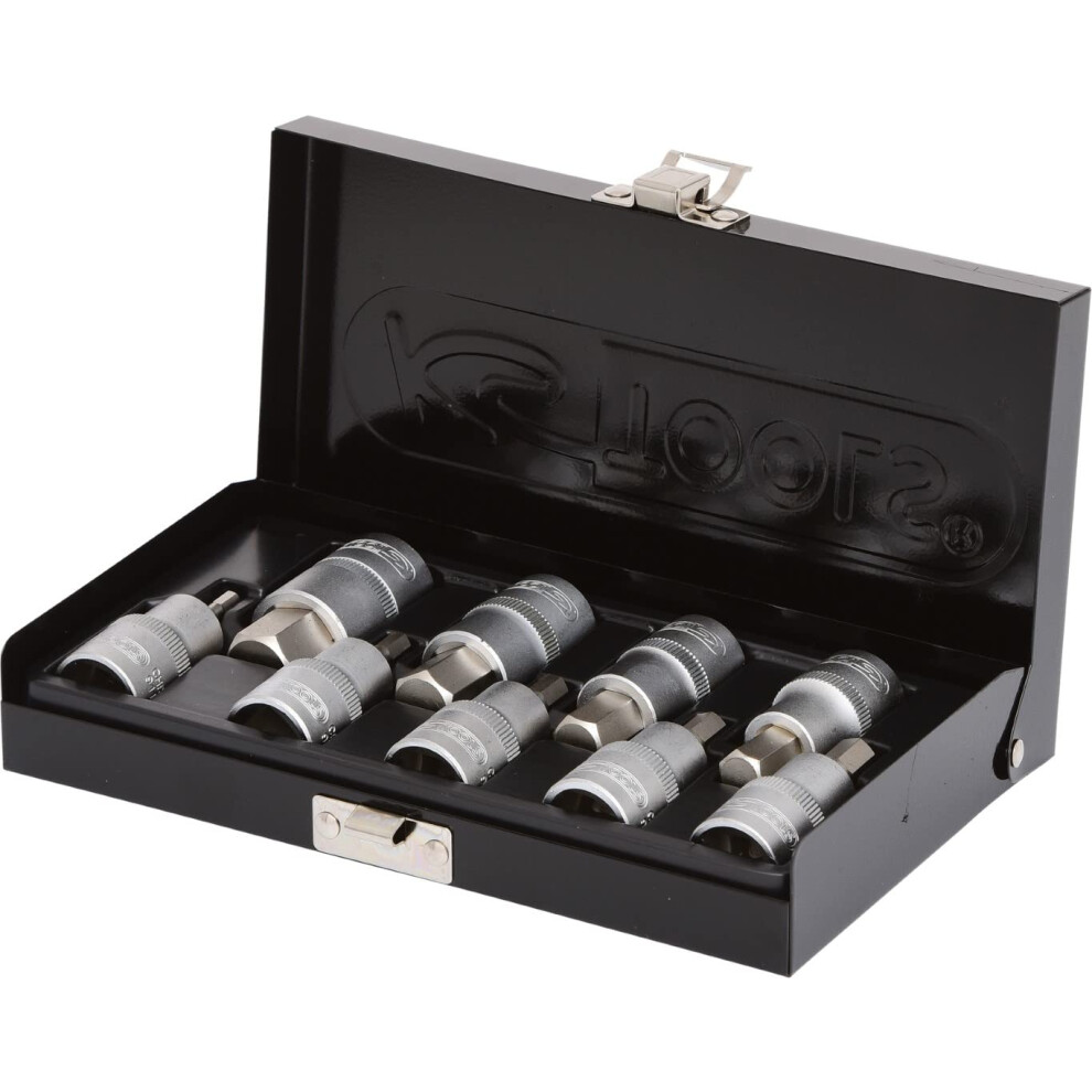 Ks Tools 911.1321 Hex Bit Socket Set (9 Pieces) 1/2-Inch 4-17Mm 5051224581351