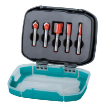 wolfcraft TCT straight bit set, 5 pcs. I 8753000 I For precise milling work using the router and stationary milling motor.