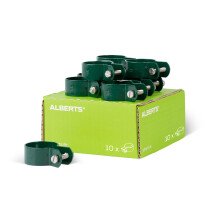 GAH-ALBERTS 655211 Pack of 10) for Fastening Post Bracers Galvanised Green Plastic-Coated RAL 6005 Diameter 40 mm (German Import)