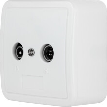 REV Ritter 0500440551 Standard UP/AP Antenna-Socket TV/RF White