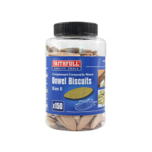 Faithfull Wood Joining Biscuits For Woodworking & Joinery- No.0 (Tub of 150)