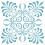 Palmette Square Stencil - 16.5 x 16.5cm (S) - Reusable Large Damask Accent Pattern Wall Stencil Template 1