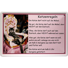 1256 Retro Design Metal Sign with Text in German, 20 x 30 cm