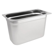 Vogue Stainless Steel 1/3 Gastronorm Tray 200mm - Fridge, Blast Chillers Safe Tray to Store and Cook Food K936