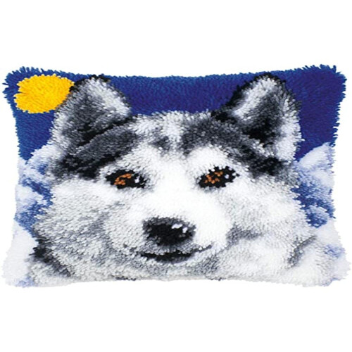Vervaco Wolf Latch Hook Cushion, Multi-Colour