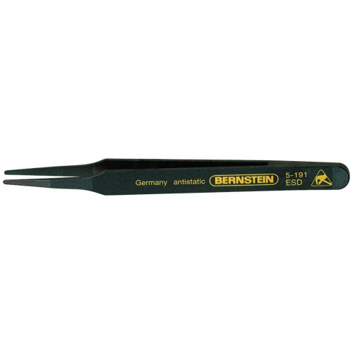 Bernstein 5-191 Plastic Forceps 120 mm Straight Rounded Points Conductive