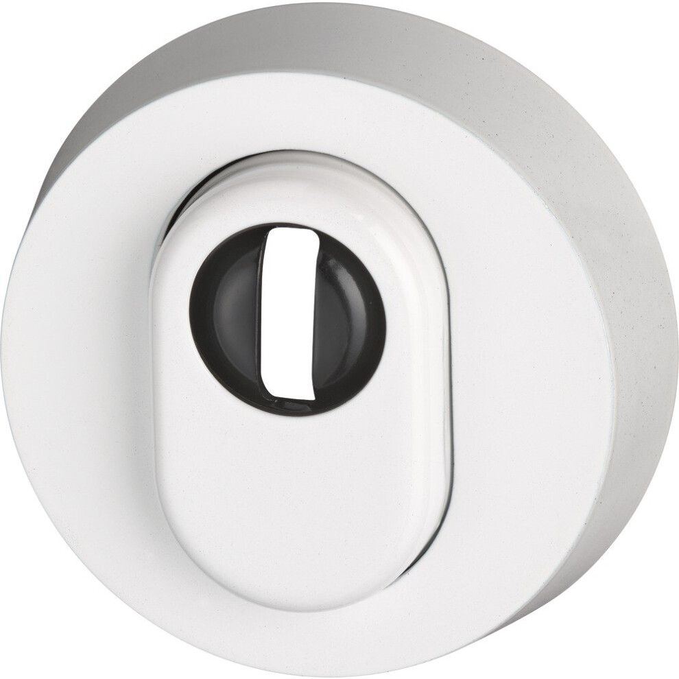 Abus Rhzs415 W Sb 05703 Lock Rosette With Cylinder Protection For Wooden Door White
