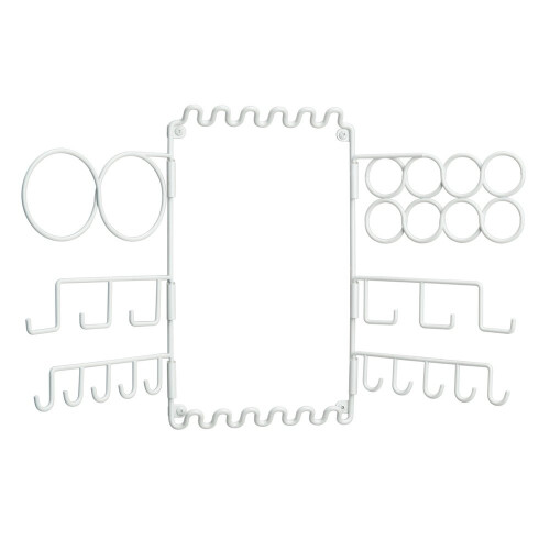 iDesign Classico Wall Mount Accessory Organizer, White