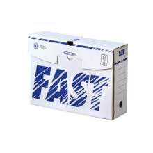 Fast Manual Archive Boxes 10 cm, White/Blue, Pack of 25