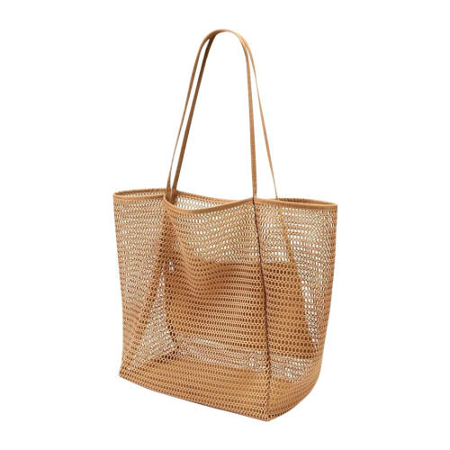 Μεγάλη τσάντα Tote από mesh για καθημερινή χρήση, ελαφριά, αναπνεύσιμη, ανοιχτή 1