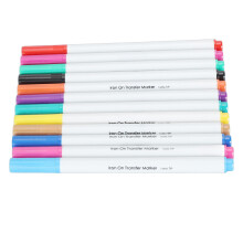 12pcs Fine Tip Iron-On Transfer Pens for Fabric DIY, 14.8cm