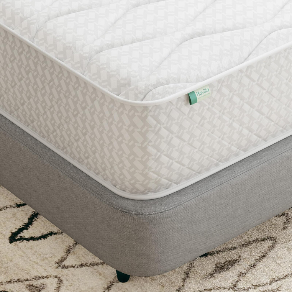 3Ft Single Mattress, Hybrid Pocket Sprung Mattress In A Box, 20Cm Deep, Medium Firm, Breathable Cover, Oeko-Tex Certified Fabric, 90X190x20cm, Novilla