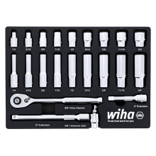 22 Piece 3/8? Drive Standard and Deep Socket Tray Set