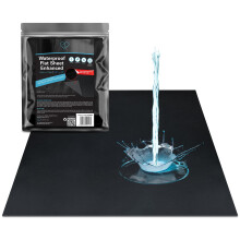 Black Waterproof Flat Drop Sheet (150 cm x 150 cm), Anti-Slip Mattress Topper with Strengthened Grip, Protector Cover, Safe with Oil, Water, &