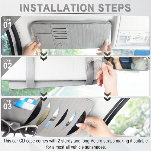 Θήκη αυτοκινήτου Chasenew Sun Visor για CD – Πολυλειτουργικός οργανωτής με χώρο 2