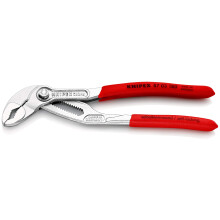 KNIPEX Cobra High-Tech Water Pump Pliers Chrome-Plated with Non-Slip Plastic Coating 180 mm, 87 03 180