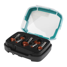 wolfcraft TCT Profile Cutter Set, 5 pcs. I 8754000 I for Precise milling Work Using The Router and Stationary milling Motor.