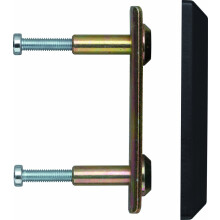 ABUS 107009 PV1820 All-Through Screw Fitting Plate for Reinforced Bolt Locks, Black, Pack of 1