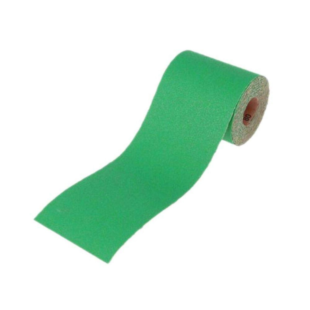 Faithfull Faiar10080g 50M Medium Sandpaper (80 Grit) 100Mm Wide Aluminium Oxide Roll - Green