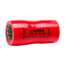 KNIPEX 98 37 9/16-Inch 3/8 1,000V Insulated 9/16 Inch Hexagon Socket