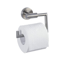 WENKO 19612100 Toilet roll holder Bosio Matt, Metal Stainless steel, 15 x 10.5 x 6.5 cm, Matt
