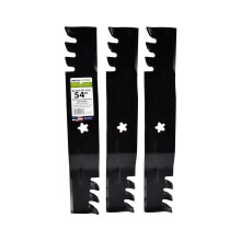 MAXPOWER 561738XB 3 Blade Commercial Mulching Set for 54" Cut Craftsman, Husqvarna, Poulan s 532187255, 187254, 187255, 187256, Replaces OEM no.
