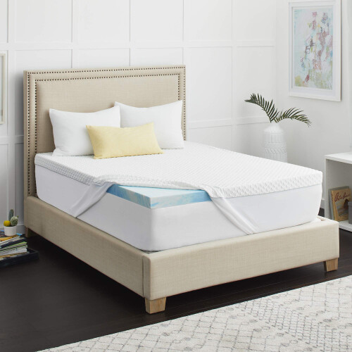 Sealy Sealy Memory Foam Mattress Topper, White, Queen