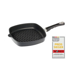 AMT Gastroguss E285BBQ Square frying pan with rhombus grill base 28 x 28 cm