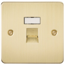 Knightsbridge FPAVRJ45BB Flat Plate Rj45 Network Outlet-Brushed Brass, 230 V