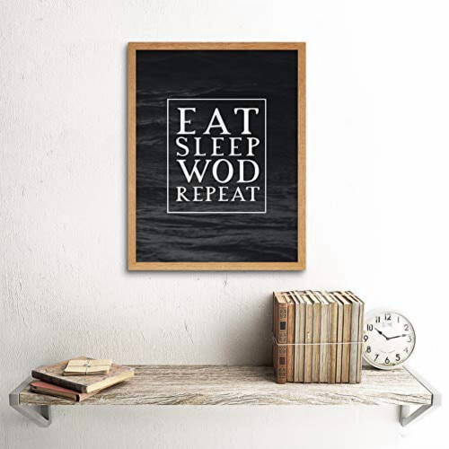 Artery8Slate Quote Eat Sleep Code Repeat Art Printing Poster Πλαισιωμένη Διακόσμηση Τοίχου 12x16 ίντσες 2