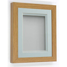 Rickman Box Frame Beech with Light Blue Mount, 7x5 for 5x3 inch