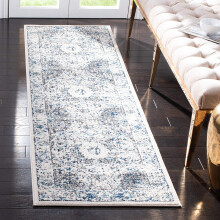 Safavieh Traditional Rug for Living Room, Dining Room, Bedroom - Evoke Collection, Short Pile, in Grey and Ivory, 60 x 240 cm