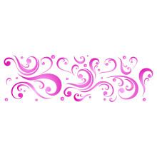 Abstract Scroll Stencil, 23 x 7.5 cm (S) - Classic Art Nouveau Deco Border Wall Stencils