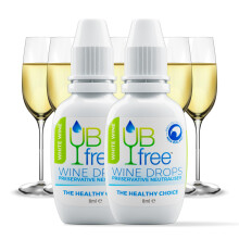 UBfree Wine Drops - 2 Pack White - Sulfite and Histamine Remover for White Wine - Natural, Odorless, Tasteless, Reduces Headaches and Allergies -