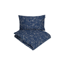 Gabel IOS Double Duvet Cover Set, Blue