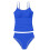 Μπλε μαγιό Tankini για κορίτσια, 11-12 ετών, μονόχρωμο με τελείωμα σε αντίθεση, με 4
