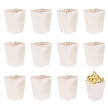 Qanye 50 Pieces Cardboard Candy Container, Popcorn Favor Boxes, Popcorn Containers, Paper Popcorn Boxes, for Placing Snacks, Popcorn and Candies in