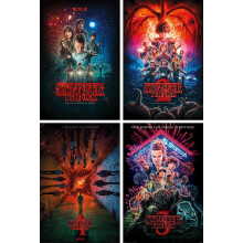 Close Up Stranger Things Poster 4er-Set (61cm x 91,5cm)