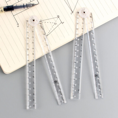 High-Visibility Foldable Measuring Ruler - Shatterproof Polyacrylate Design for Technical Drawing & Academic Use 1