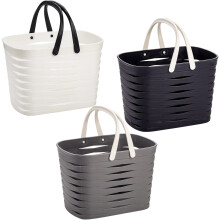 Lyellfe 3 Pack Portable Shower Caddy Basket, Plastic Organizer Storage Tote with Handles, Bathroom Toiletry Bag Carrier Bin for College Dorm, Campers,