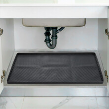 sourcing map Waterproof Under Sink Mat for Kitchen, 28" x 22" Silicone Under Sink Liner Drip Tray Organizer Mats for Kitchen Bathroom Cabinet, Pet