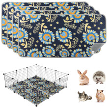 Tanice 2 Pack Guinea Pig Mats, Reusable Rabbit Cage Liner, Washable Guinea Pig Pee Pads for Small Animals 48" X 24"