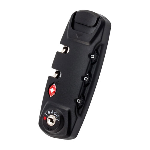 Customs Lock Zipper Bags Fixed Lock Fixed Safety Lock Authentication Password Lock Black 2