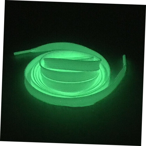 Glowing Shoe Accessories Luminous Flat Laces White 1 Pair 2